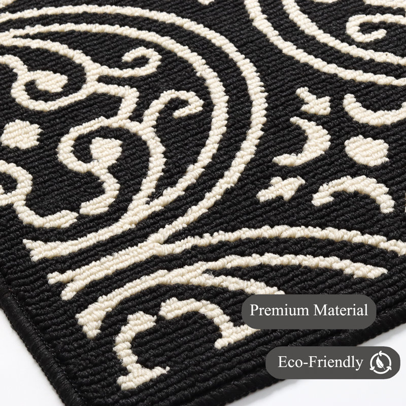 Roure Outdoor Indoor Doormat, Black, 48" W x 72" L
