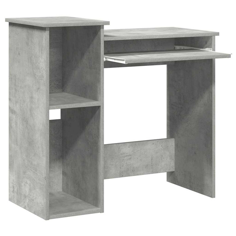 Basanta Computer Desk, Concrete Grey