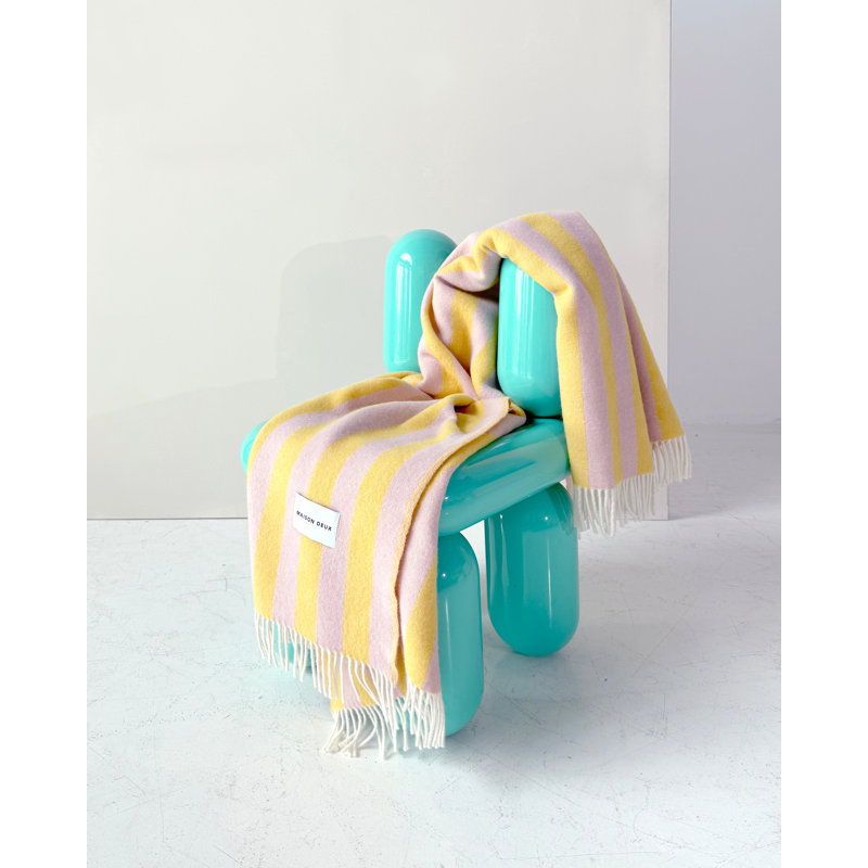 Maison Deux Blanket, Pink/Yellow