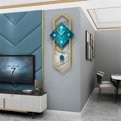 Horloge murale nordique moderne et simple, montre à quartz artistique pour le salon