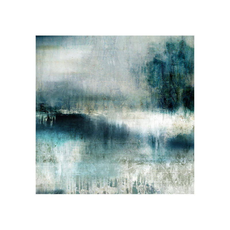 Teal Meadows Painting by Austin Beiv, Glass Coat, 47" H x 47" W x 1.5" D