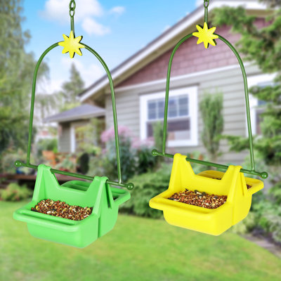 Exhart 2 Piece Hanging Basket Bird Feeders 85 by 16 Inches