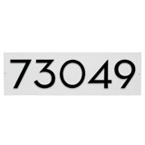 Floating Modern 4" Number Horizontal Address Plaque (5 Digits)