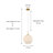 1 - Light Ribbed Frosted Glass Globe Pendant Light-73764689