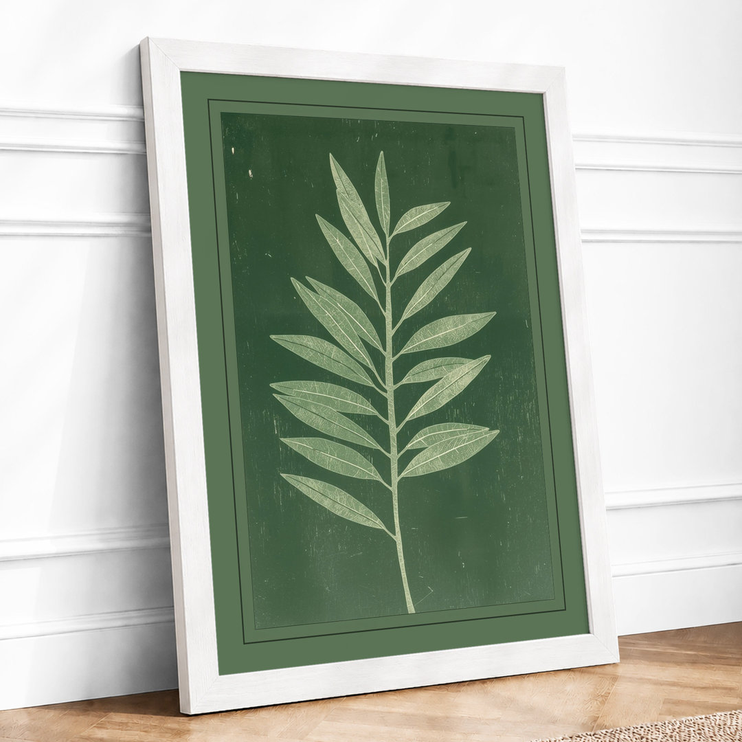 Leafy Branch Study Botanical - Framed Print