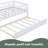 Twin Size Wood Daybed With Trundle And Fence Guardrails-476936404