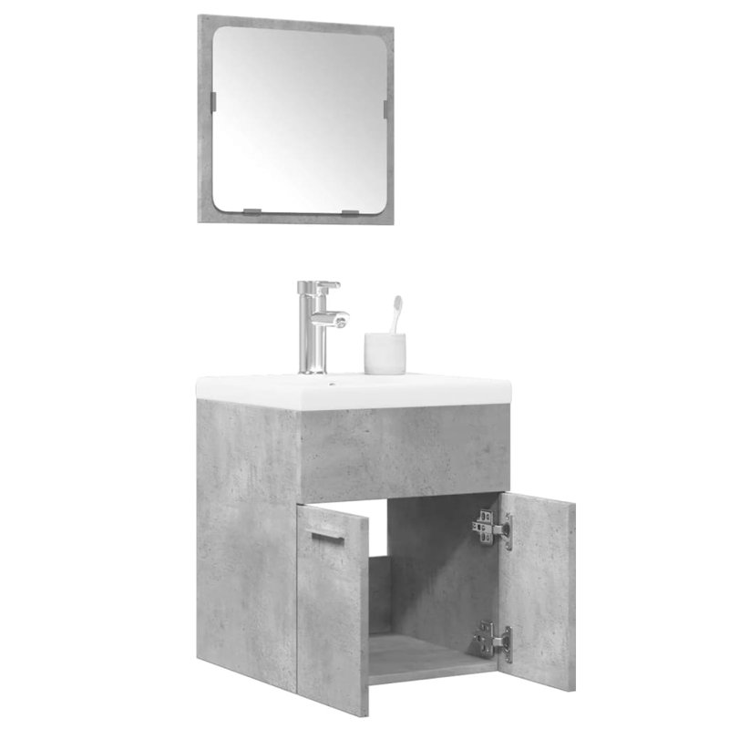 22-2 Bathroom Storage Furniture Set, Concrete grey