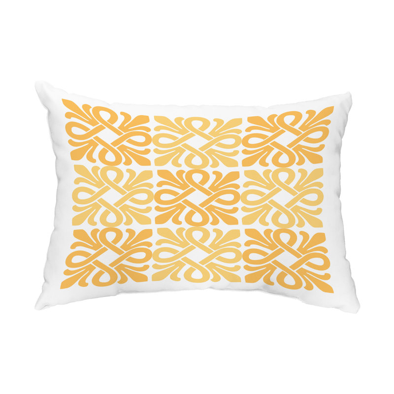  Housse et insert de coussin rectangulaire d'extérieur Tiki, Jaune