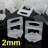 100Pcs Tile Levelling System Spacer Clips Floor Wall Tiling Tool - 2.0mm