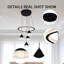 Luminaire suspendu moderne à 4 lumières à DEL, 3 couleurs, chaîne réglable pour salle à manger, salon, chambre à coucher