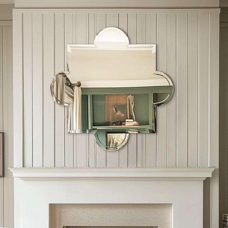 Miroir mural sans cadre en verre, H 28 po x l 28 po