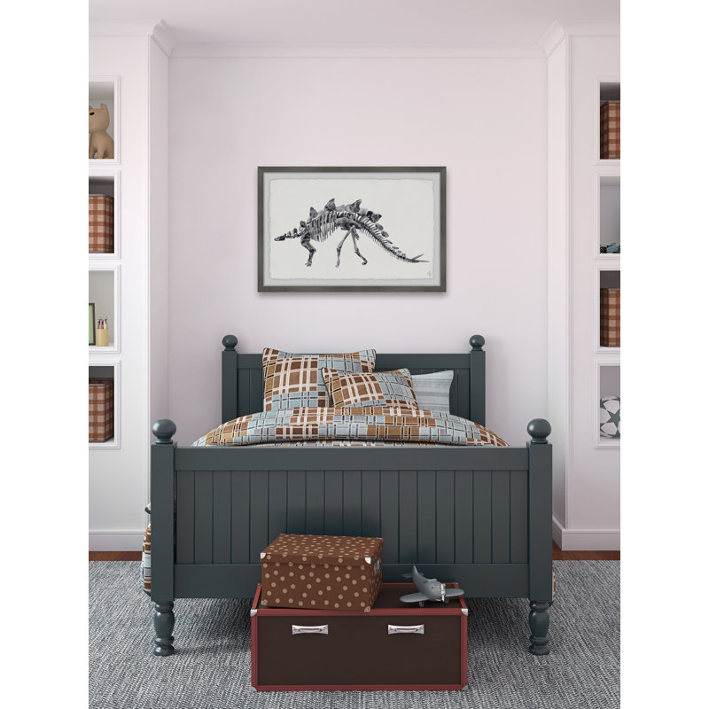 Travon Big Stegosaurus Skeleton - Single Picture Frame Painting, 20cm H x 30cm W