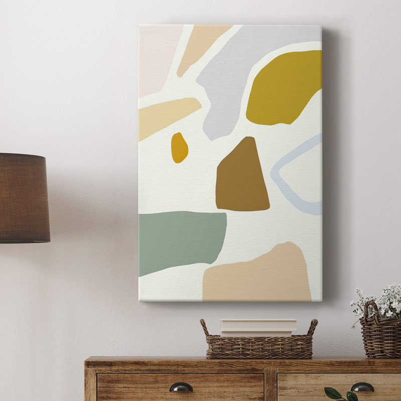 PastelSplotchesII -Custom Wrapped Gallery Cavas, 18" H x 12" W