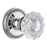 Grandeur Newport Rosette Single Dummy with Versailles Crystal Door Knob
