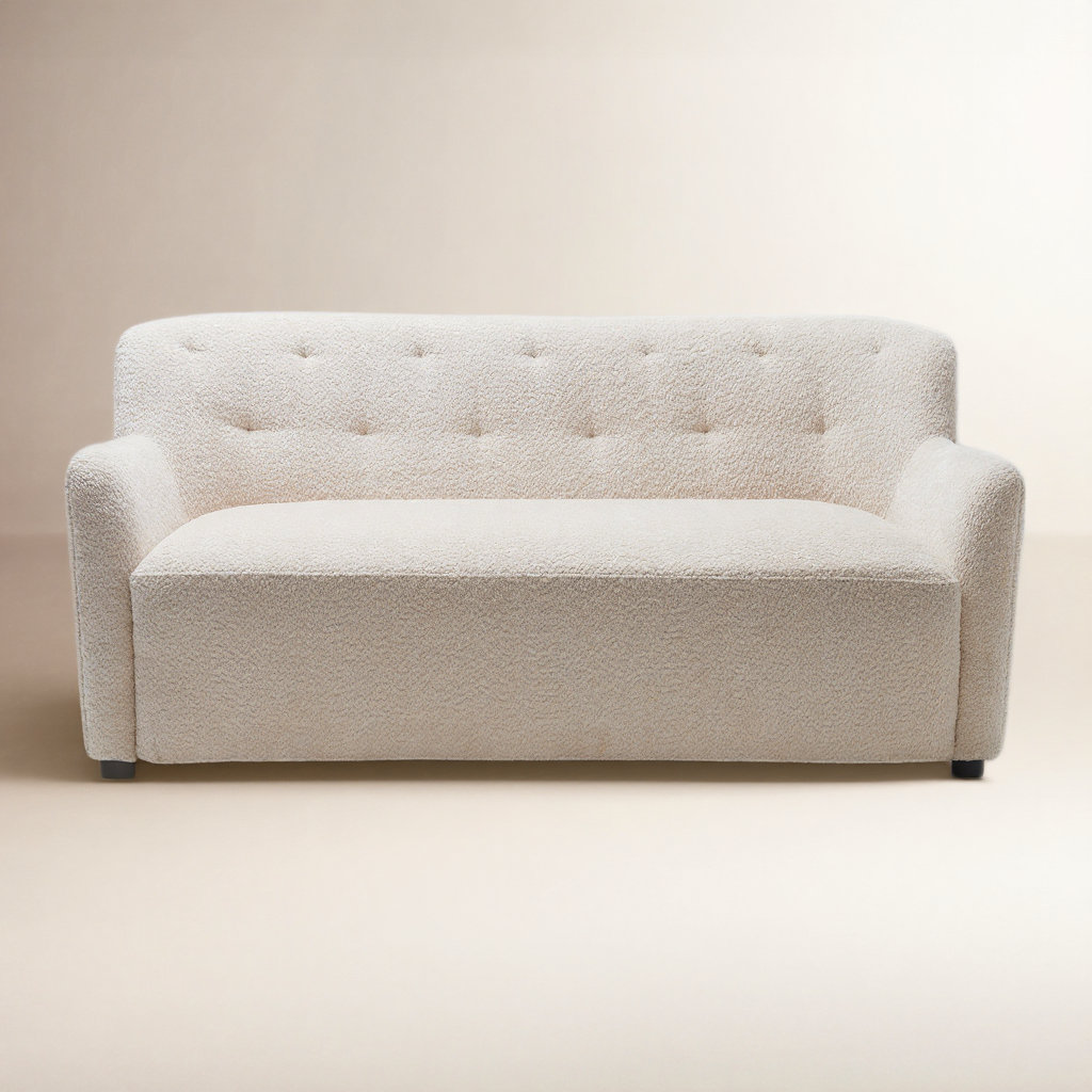 Fae 66" Loveseat, Natural Textured Chenille