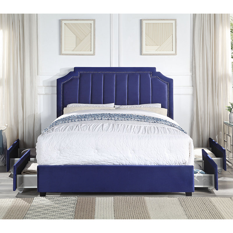 Lit standard Fionnlagh, Grand, Bleu marine