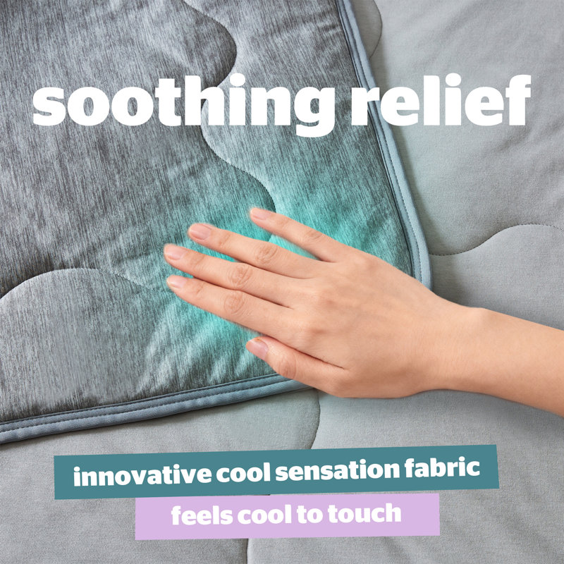 Silentnight Restore Lightweight Cooling Throw, Grey, 200cm L x 200cm W