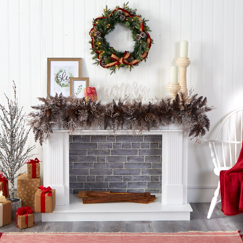 12'' in. Lighted Faux Garland