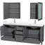 Sheffield 80" Bathroom Vanity Set with Mirror and Medicine Cabinet-59388393-59388398-134648831