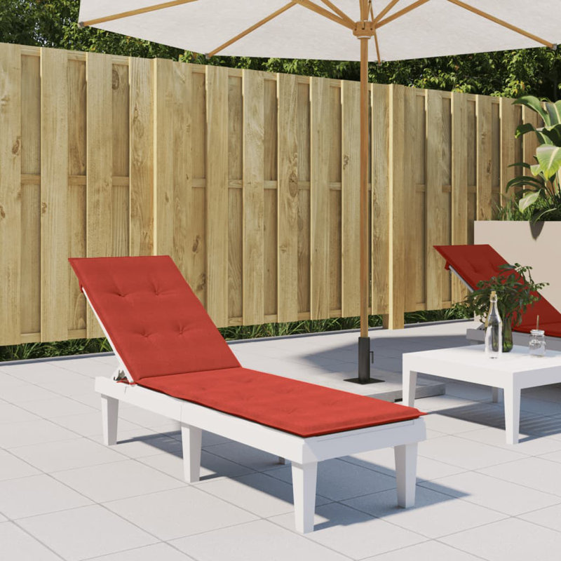 Latitude Run® Deck Chair Cushion (29.5"+41.3")X19.7"X1.2" Fabric, Red