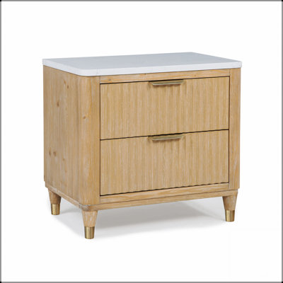 Table de chevet avec finition en bois naturel Modern Estesthetic