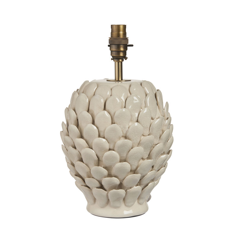 Layered Leaf Table light Base finished in Ivory reactive glaze