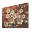 Orchidées blanches et rouges III - Floral abstrait sur bois-846612800