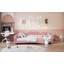 Lit de jour double rembourré en tissu sherpa avec dossier en forme de nuage-799750330