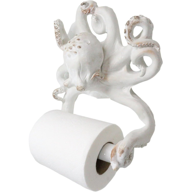 Porte-papier hygiénique mural Nautical Marine, H 8,5 po x l 7,75 po x P 4,25 po, Blanc