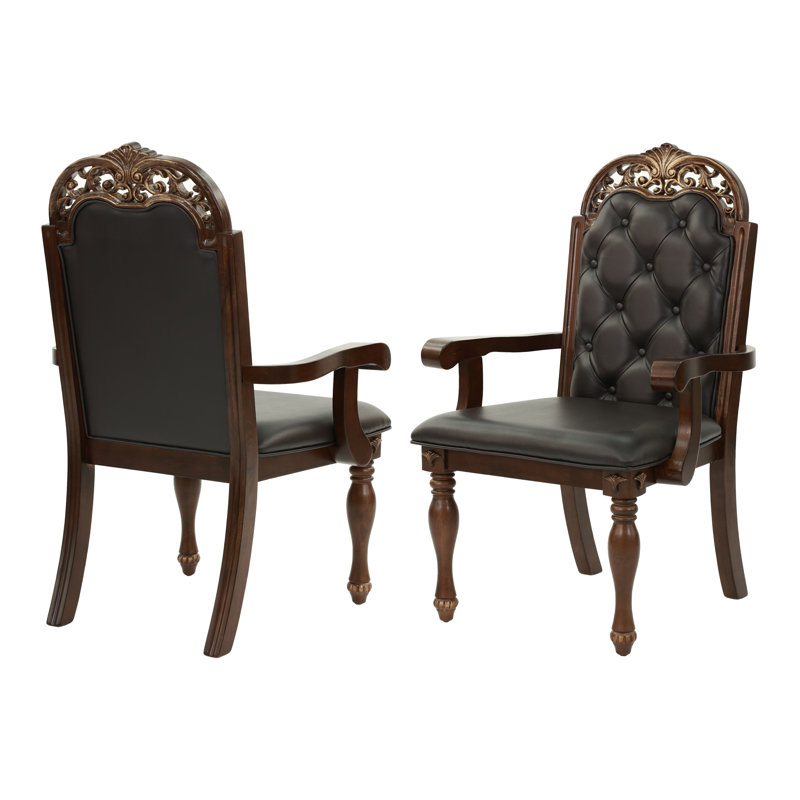 Chaise avec accoudoirs de salle à manger, Gris, Argent argent