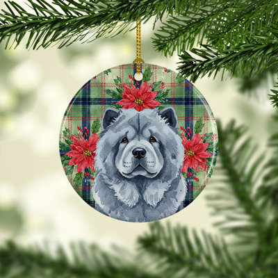 Ornement en céramique Blue Chow Chow