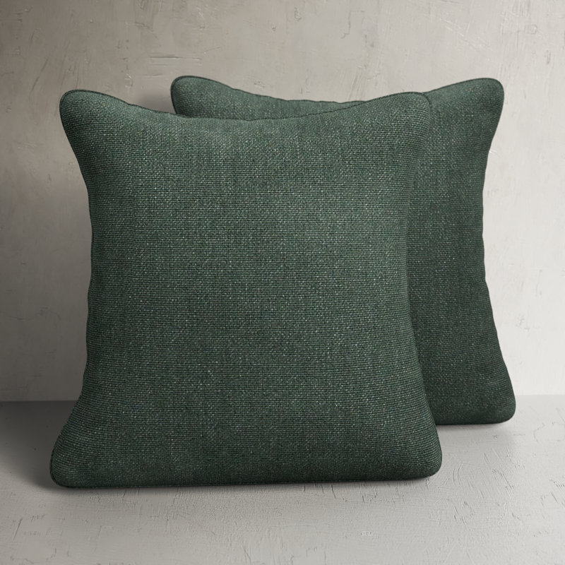 Tinsley Sunbrella® Outdoor Reversible Throw Pillow, Dark Green, 16" x 16"