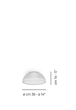 Infinita Ceiling/Wall Lamp 36 White Matt Glossy White L32ff Ul, 2700K
