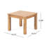 Table d'appoint en bois de style minimaliste, conception à lattes, largeur 20,19 po x profondeur 15 po, brun, table moderne à assembler, lattes simples, l 20,19 po x P 20,19 po, requis-829740080