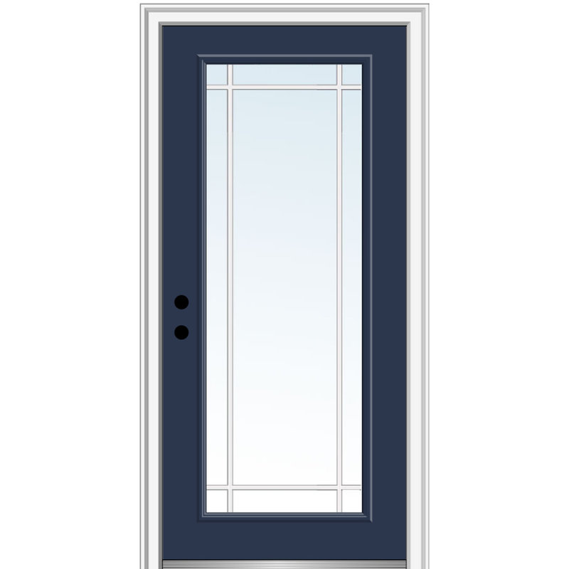 81.75'' Black Fiberglass Right-Hand Inswing Exterior Door