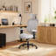 Chaise de bureau 500LBS grande et haute en maille respirante, chaise de jeu avec hauteur de dossier réglable et angle d'appui-tête et siège lombaire adaptatif, chaise de bureau d'ordinateur de direction avec accoudoirs relevables en deux dimensions, gris.