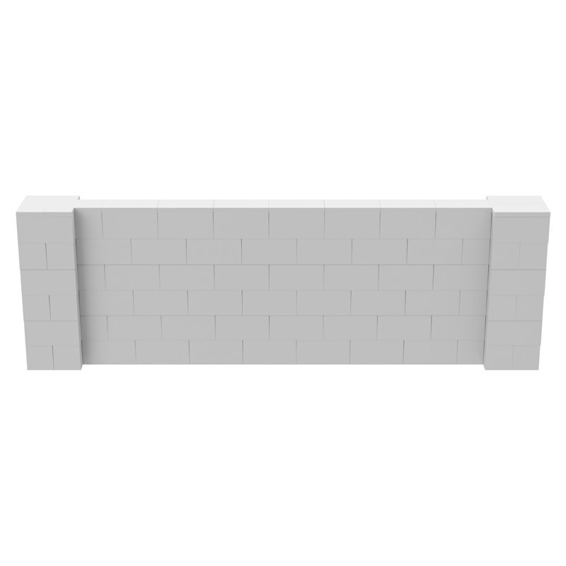 Ensemble mural pour poney Everblock, Gris clair, H 36 po x l 120 po x P 12 po
