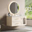 Meuble-lavabo mural 39 po avec lavabo mural 39 po et 2 tiroirs, meuble-lavabo flottant moderne avec lavabo intégré en céramique et plateau intégré blanc