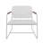 Whythe Modern Upholstered Steel Accent Chair in White-981651026-981651027