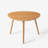 25"W Solid Oak  Mid-Century Modern Oval Side Table-232417512-229242156