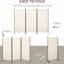 Cloison de séparation beige de 1,83 m (6 pi) à 3 panneaux. Pliable à double charnière. Cadre en métal. Économiser de la place. 183 cm (72,1 po) H x 253 cm (99,5 po) L x 51 cm (20,09 po) P. Accessoire de décoration intérieure. Paravent. Sécurisé.