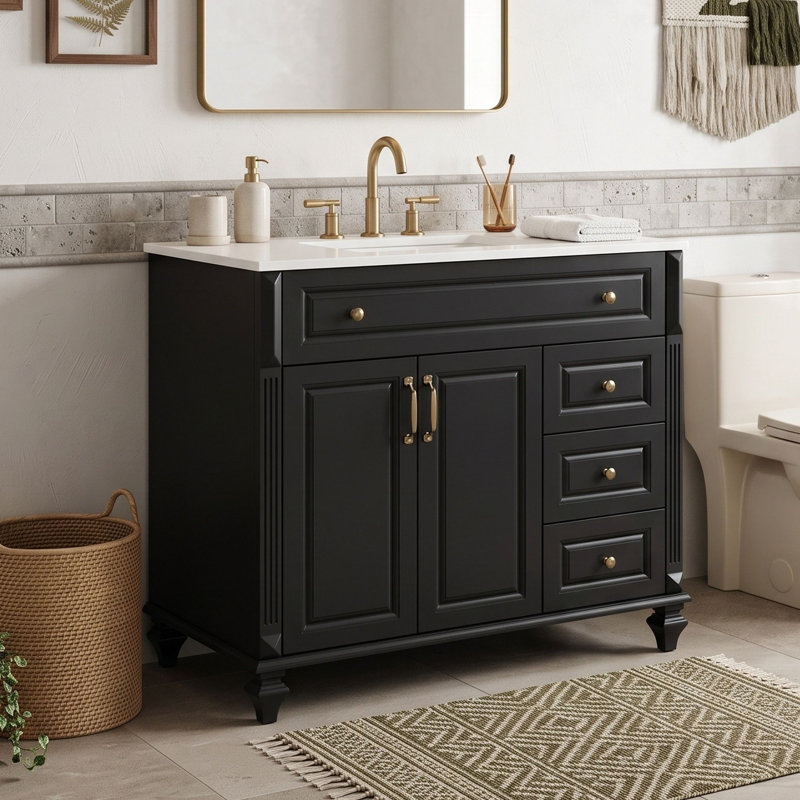 Meuble-lavabo avec lavabo et 3 tiroirs