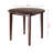 Beeke Solid Wood Round Extendable Dining Table in Walnut Brown Finish, 28.9" H X 35.8" W X 35.8" D
