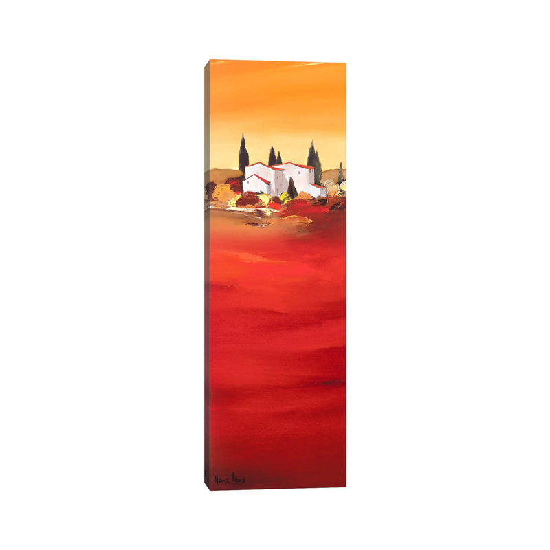 Tuscan Red I by Hans Paus - Wrapped Canvas Panoramic Gallery-Wrapped Canvas Giclée, 30.48 cm H x 91.44 cm W x 1.91 cm D