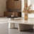 Rudina Modern Oval Coffee Table Set, Large Living Room Table with Small Round Ash Wood Veneer Side Table