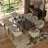 94-Inch Wood Dining Table with Brushed Gold Legs-108771781-108771782-108771784