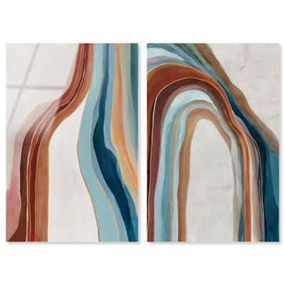 Sedona Swirl, reproduction d'art acrylique, ensemble d'art abstrait par Art Remedy, prêt à accrocher, 20 x 30