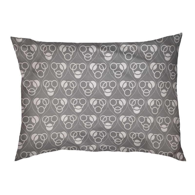 Coussin pour chien Chen, Moyen (l 40 po x P 6,5 po x H 30 po), Gris / blanc