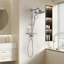 4 jets ronds de 9,76 po Système de douche à haute pression avec porte-savon (valve incluse)-111875562