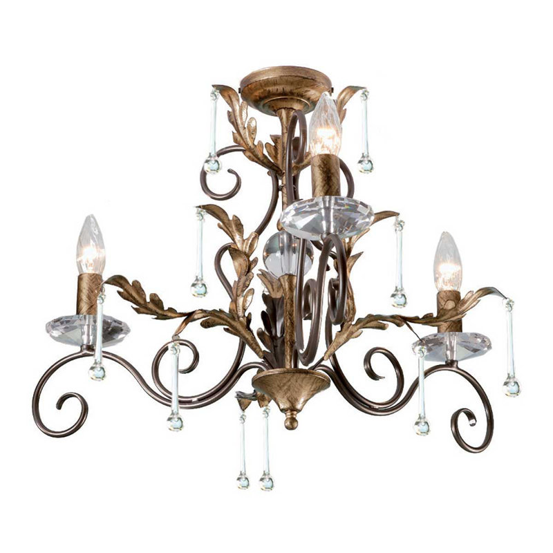 Barcroft 3 - Light Candle Style Chandelier, Bronze/Gold